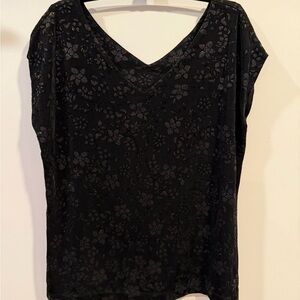 Chico's Black Floral Lace Blouse